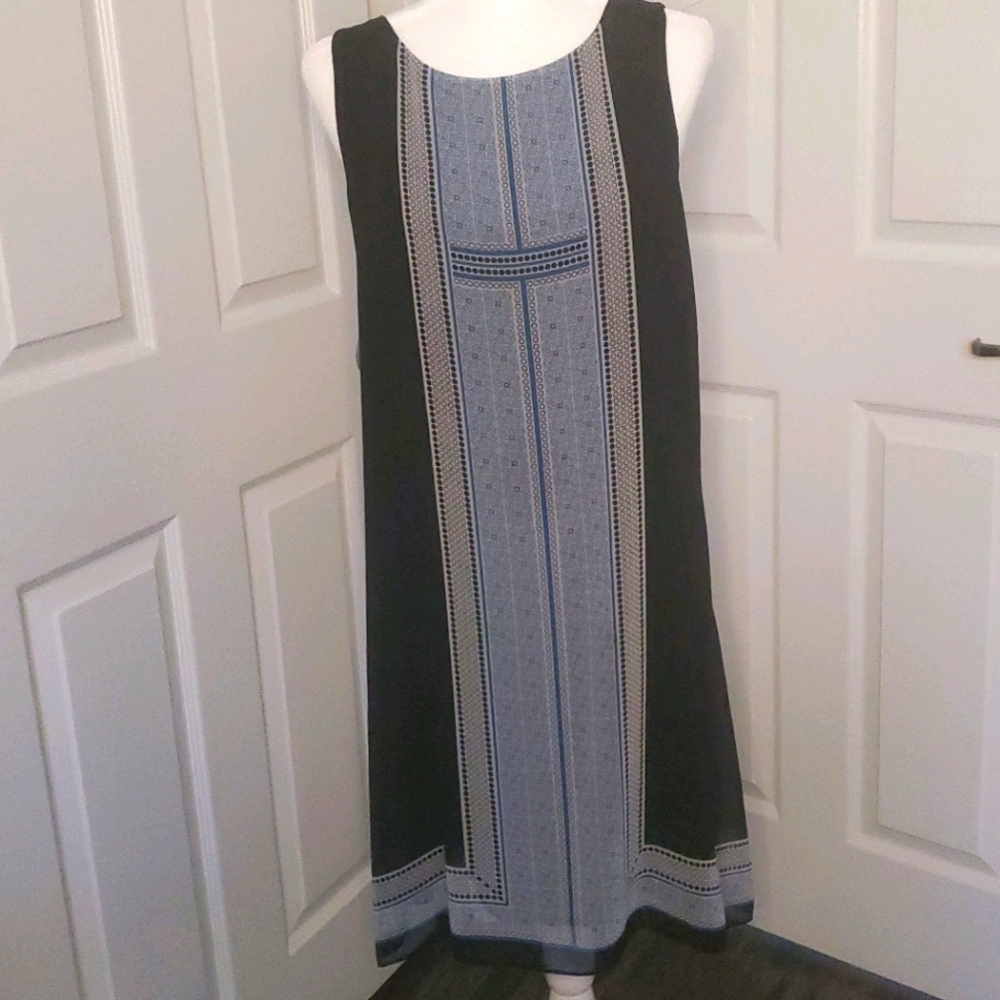 Max Studio Black and blue A-line dress